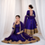 Purple heavy silk blend  embroidered anarkali gown set with dupatta & pants | fully stitched festive wear