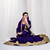 Purple heavy silk blend  embroidered anarkali gown set with dupatta & pants | fully stitched festive wear