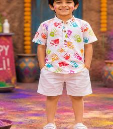 Holi handprint boys shirt