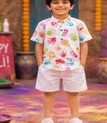 Holi handprint boys shirt
