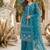 Blue Color Sequins And Hand Work Cotton Salwar Suit