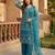 Blue Color Sequins And Hand Work Cotton Salwar Suit