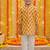 Mustard block print kurta