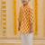 Mustard block print kurta