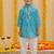 Green block print kurta