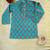 Green block print kurta