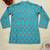 Green block print kurta
