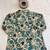 Teal blue floral kurta