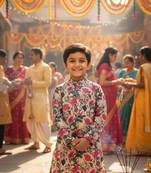 Pink block print kurta