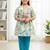 White floral puff kurti