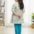 White floral puff kurti