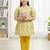 Yellow floral puff kurti