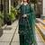 Green Color Sequins And Hand Work Cotton Salwar Suit