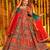Multicolor pure crepe embroidered anarkali gown set with organza dupatta & pant | fully stitched