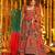 Multicolor pure crepe embroidered anarkali gown set with organza dupatta & pant | fully stitched