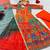 Multicolor pure crepe embroidered anarkali gown set with organza dupatta & pant | fully stitched