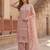 Light Pink Color Sequins And Hand Work Cotton Salwar Suit