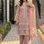 Light Pink Color Sequins And Hand Work Cotton Salwar Suit