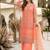 Peach Color Sequins And Hand Work Cotton Salwar Suit