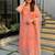 Peach Color Sequins And Hand Work Cotton Salwar Suit
