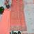 Peach Color Sequins And Hand Work Cotton Salwar Suit