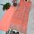 Peach Color Sequins And Hand Work Cotton Salwar Suit