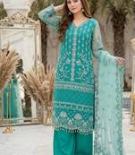 Rama Color Sequins And Hand Work Cotton Salwar Suit