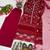 Red Color Sequins And Hand Work Cotton Salwar Suit
