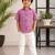 Boys pink cotton car print shirt