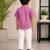 Boys pink cotton car print shirt