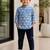 Boys blue auto kurta shirt