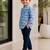 Boys blue auto kurta shirt