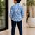 Boys blue auto kurta shirt
