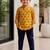 Boys mustard auto kurta shirt