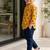 Boys mustard auto kurta shirt