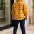 Boys mustard auto kurta shirt