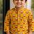 Boys mustard auto kurta shirt