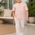 Boys peach striped kurta shirt