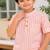 Boys peach striped kurta shirt