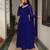 Blue stone work full flared anarkali with dupatta