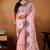 Light pink rangoli madala art embroidered saree