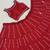 red color thread real mirror work satin silk blend lehenga Choli Set