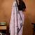 Light purple rangoli madala art embroidered saree
