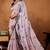 Light purple rangoli madala art embroidered saree