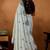 Light sky blue rangoli madala art embroidered saree