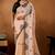 Light yellow rangoli madala art embroidered saree