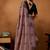 Mauve rangoli madala art embroidered saree