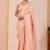 Peach glory satin two-tone embroidered saree