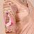 Peach glory satin two-tone embroidered saree