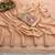 Peach glory satin two-tone embroidered saree